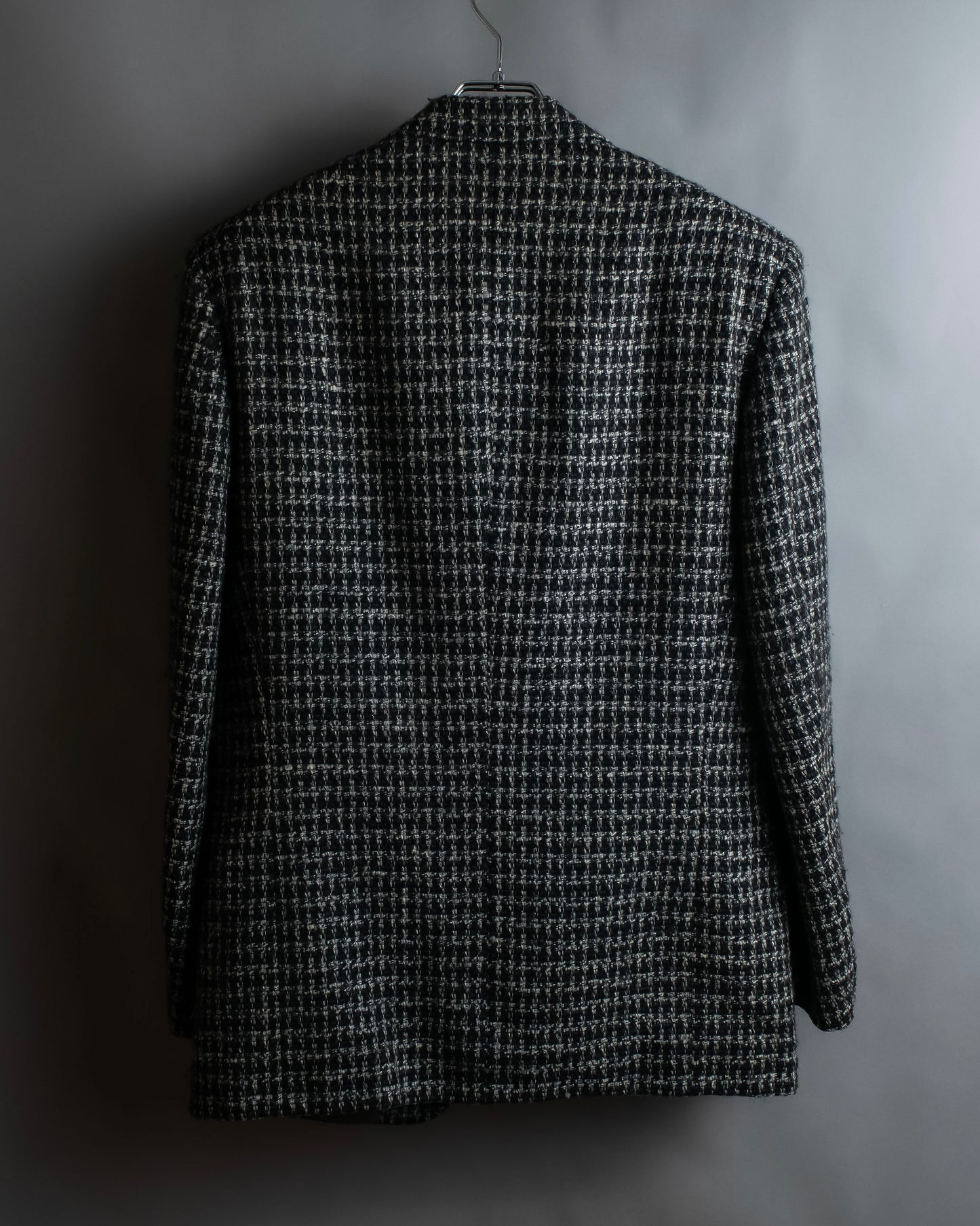 "GIORGIO ARMANI" Twill houndstooth pattern tailored jacket