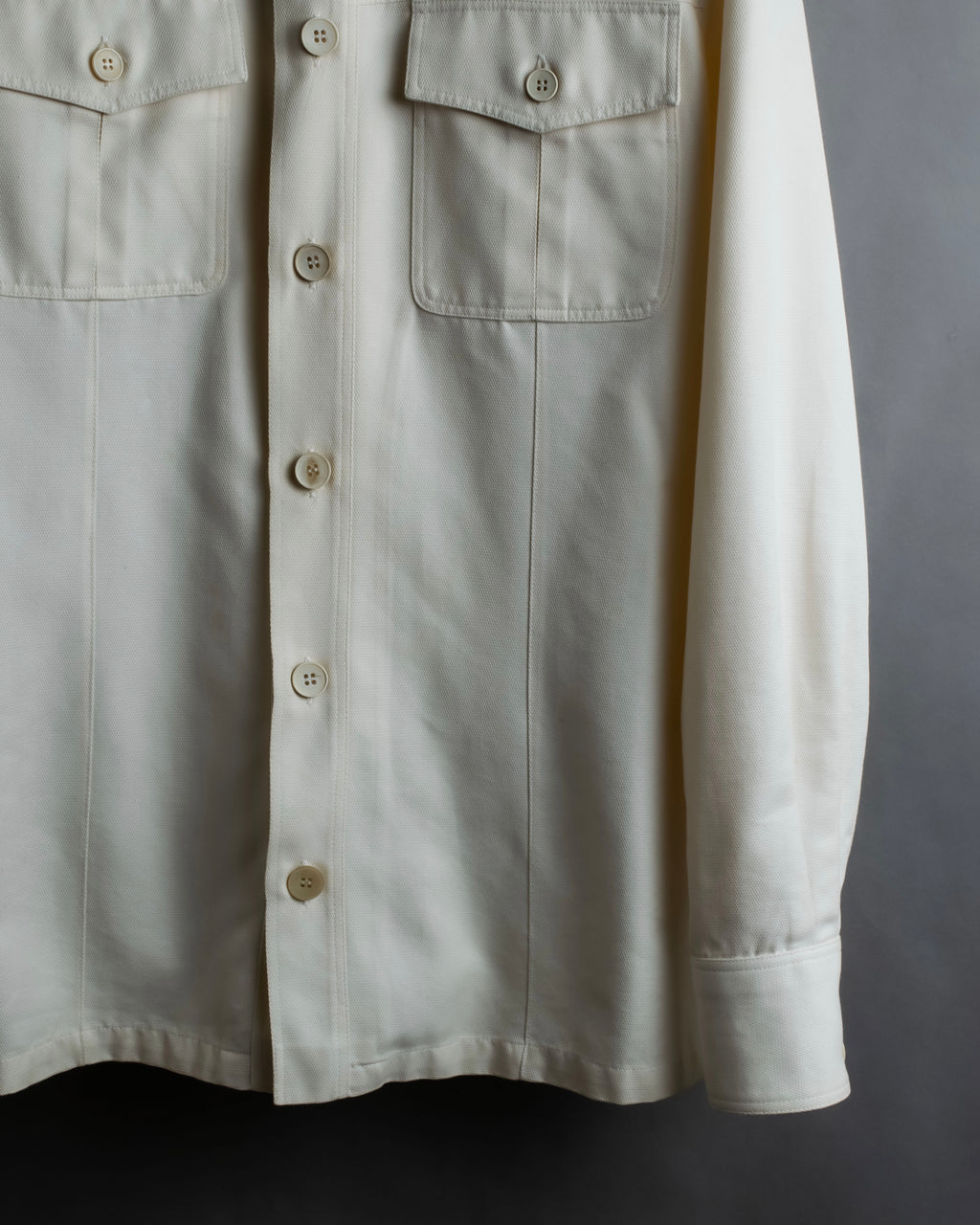 "GUCCI" Flap pocket design band collar shirt jacket