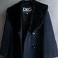 "Dolce & Gabbana" Large lapel fur shawl collar double-breasted coat