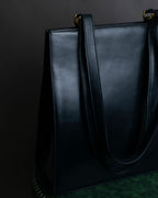 "Salvatore Ferragamo" Pocket detail leather combination tote bag