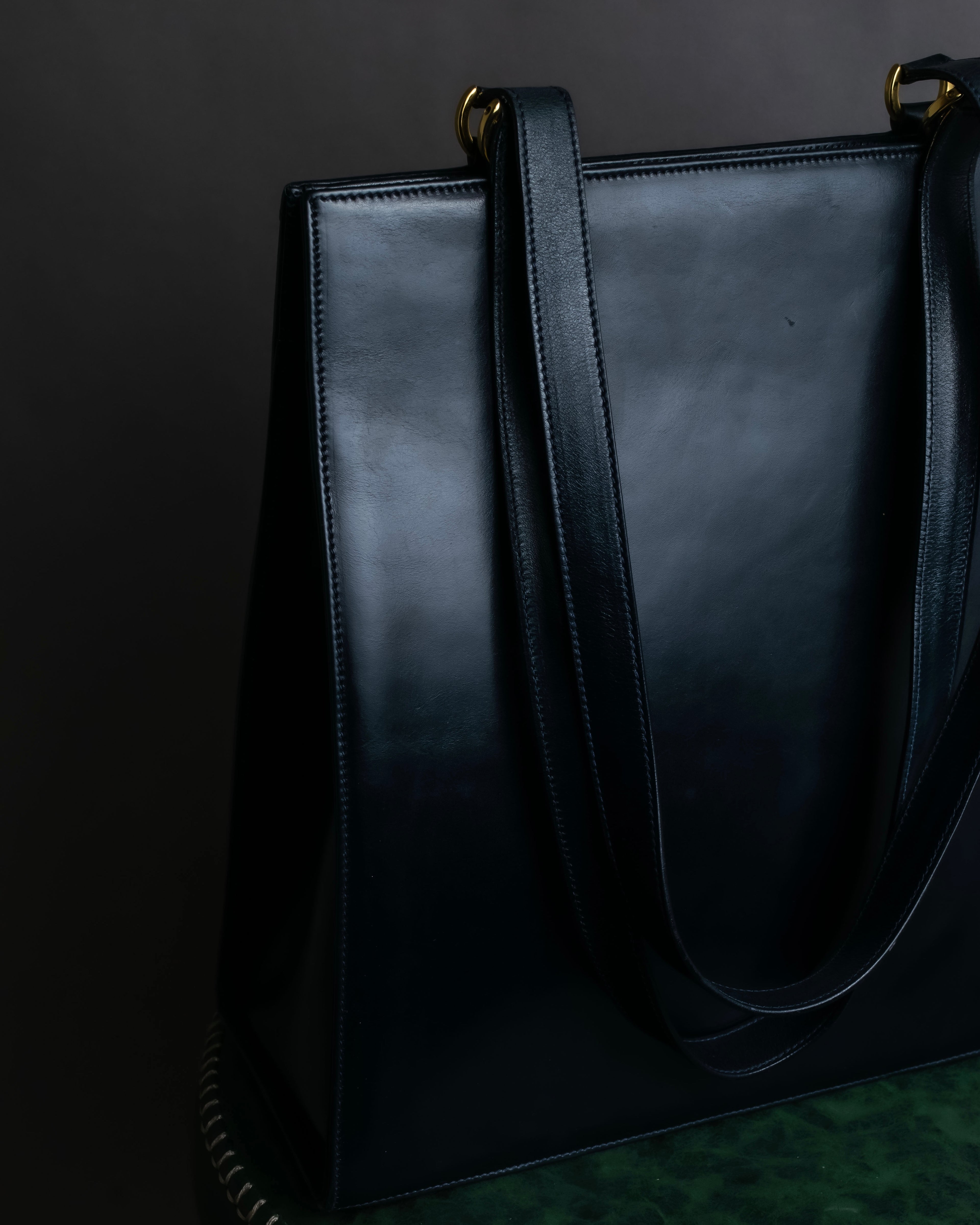 "Salvatore Ferragamo" Pocket detail leather combination tote bag