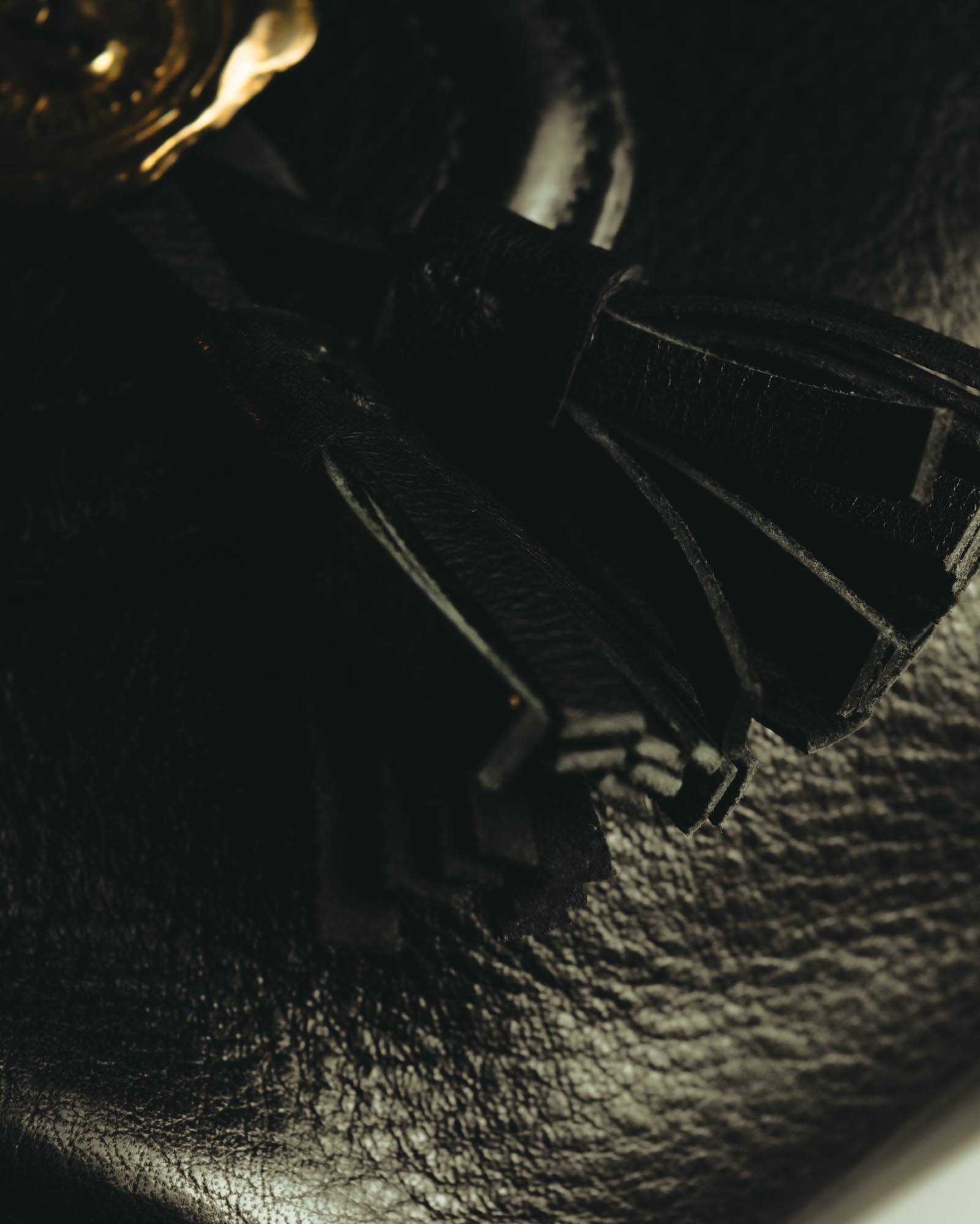 “SAN HIDEAKI MIHARA” 2000’s-2010’s black leather chain shoulder bag