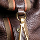 "LOEWE" Orange stitch design engraved logo leather boston bag