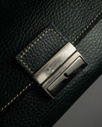 "E. MARINELLA Sottobraccio" Slide closure design 2way leather bag