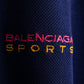 "Balenciaga Sports" Pink &amp; yellow collar long sleeve polo shirt