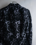 "GUCCI" Floral patterned lamé tailored jacket"