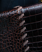 "YVES SAINT LAURENT" Crocodile pattern stitching handbag