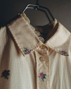 "GUCCI" 2010's-20's Romantic embroidered lace blouse