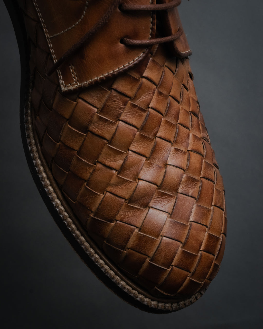 “vintage“ 90’s-00’s Handwoven derby shoes