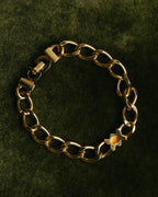 "Christian Dior" 90's Gold tone rhinestone chain bracelet