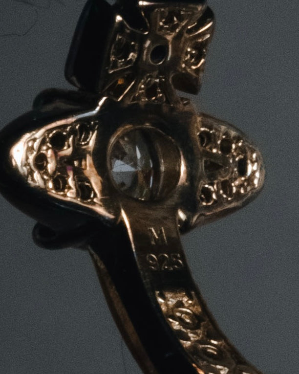 "Vivienne Westwood" Iconic orb motif open band ring