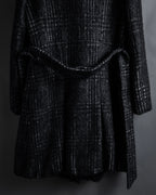 “MAX&Co.” Double-breasted houndstooth tweed coat