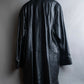 "PIERRE BALMAIN" Oversized double-breasted lamb leather tailored jacket