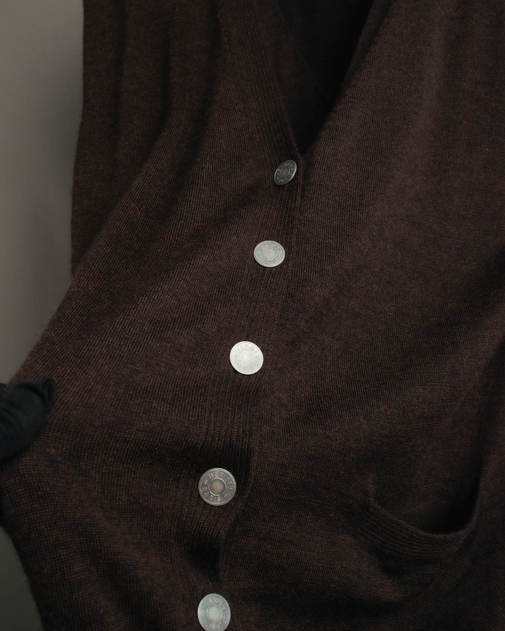 -SPECIAL- “HERMES” 00’s Cashmere cardigan and sleeveless knit twin set