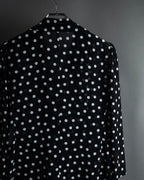 "robe de chambre COMME des GARCONS" 2002SS White dot pattern open collar shirt