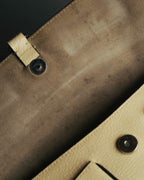"PRADA" 90's-00's Cream pebbled leather shoulder bag