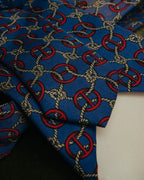 “HERMÈS” 90’s Rope and H motif silk tie
