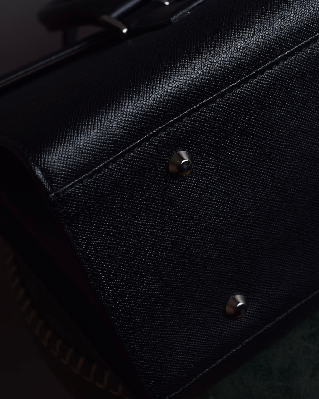 "BURBERRY" Saffiano leather mini boston bag