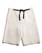Chiristian Dior by Maria Grazia Chiuri/ Silk Blend Diamond Quilted Shorts White
