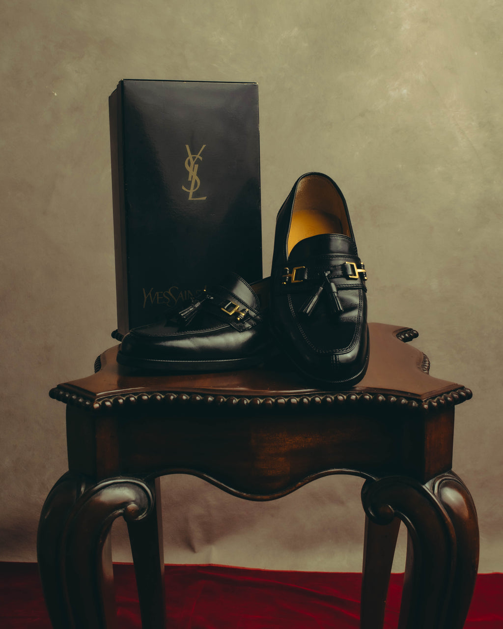 "Yves Saint Laurent" 90's-00's Tassel bit leather loafers