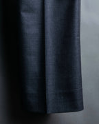 "CHANEL" 100% wool wide tapered slacks