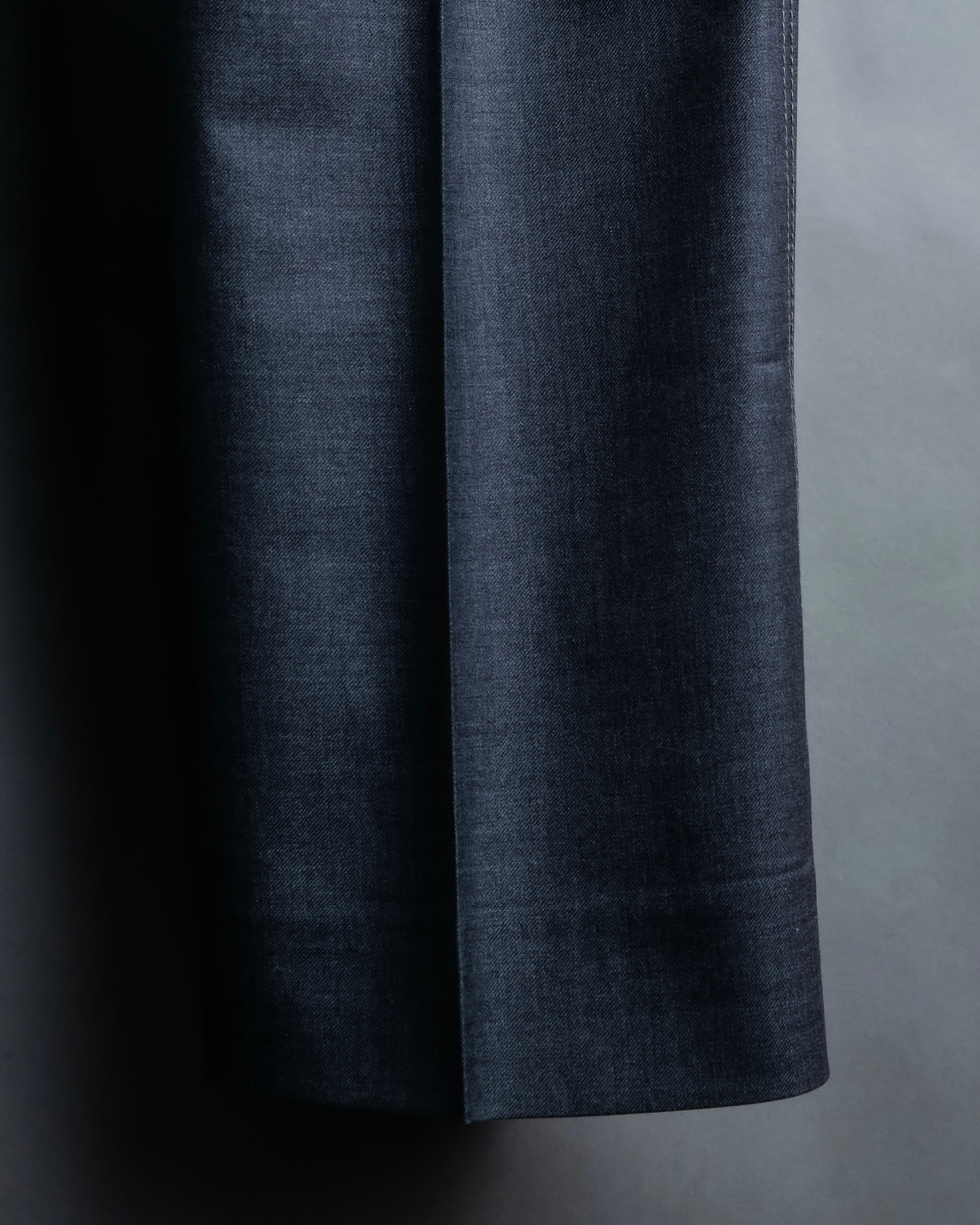 "CHANEL" 100% wool wide tapered slacks