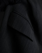 "Max Mara" 90’s-00’s Minimal fly-front stretch sten collar jacket