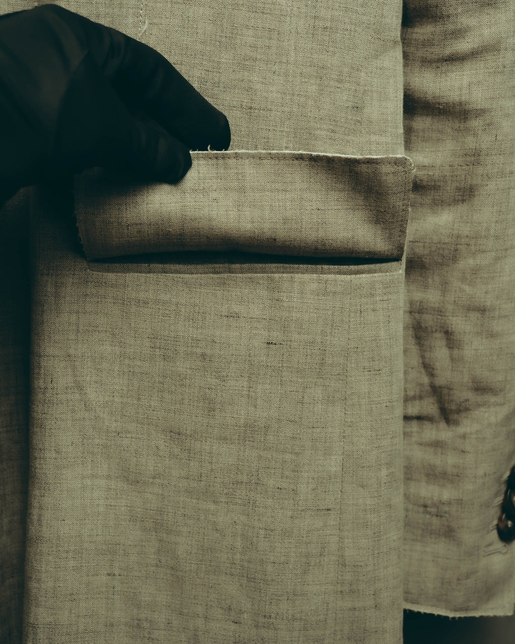 -SPECIAL- “Maison Martin Margiela” 2014SS raw-edge linen tailored jacket