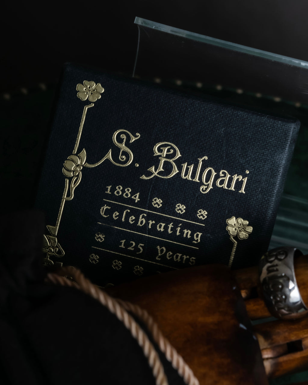 "BVLGARI" Save the Children series logo engraved silver ring