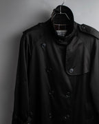 "BURBERRYS" Traditional detail double-breasted stand color trench coat