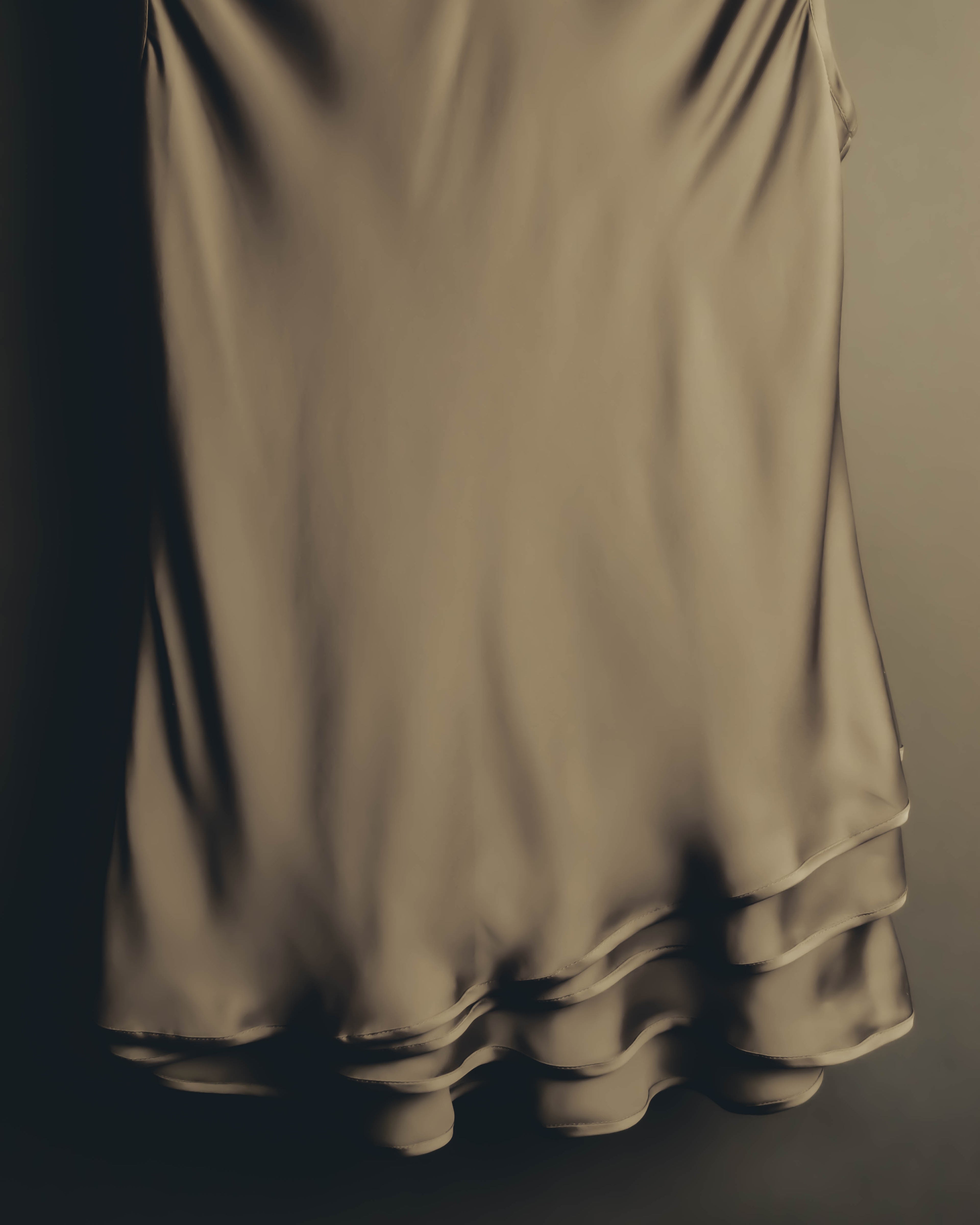 "GIORGIO ARMANI" 90's-00's Draped silk sleeveless top and skirt set