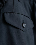 "COMME des GARCONS" Ruffle & tulle asymmetrical docking sarouel slacks