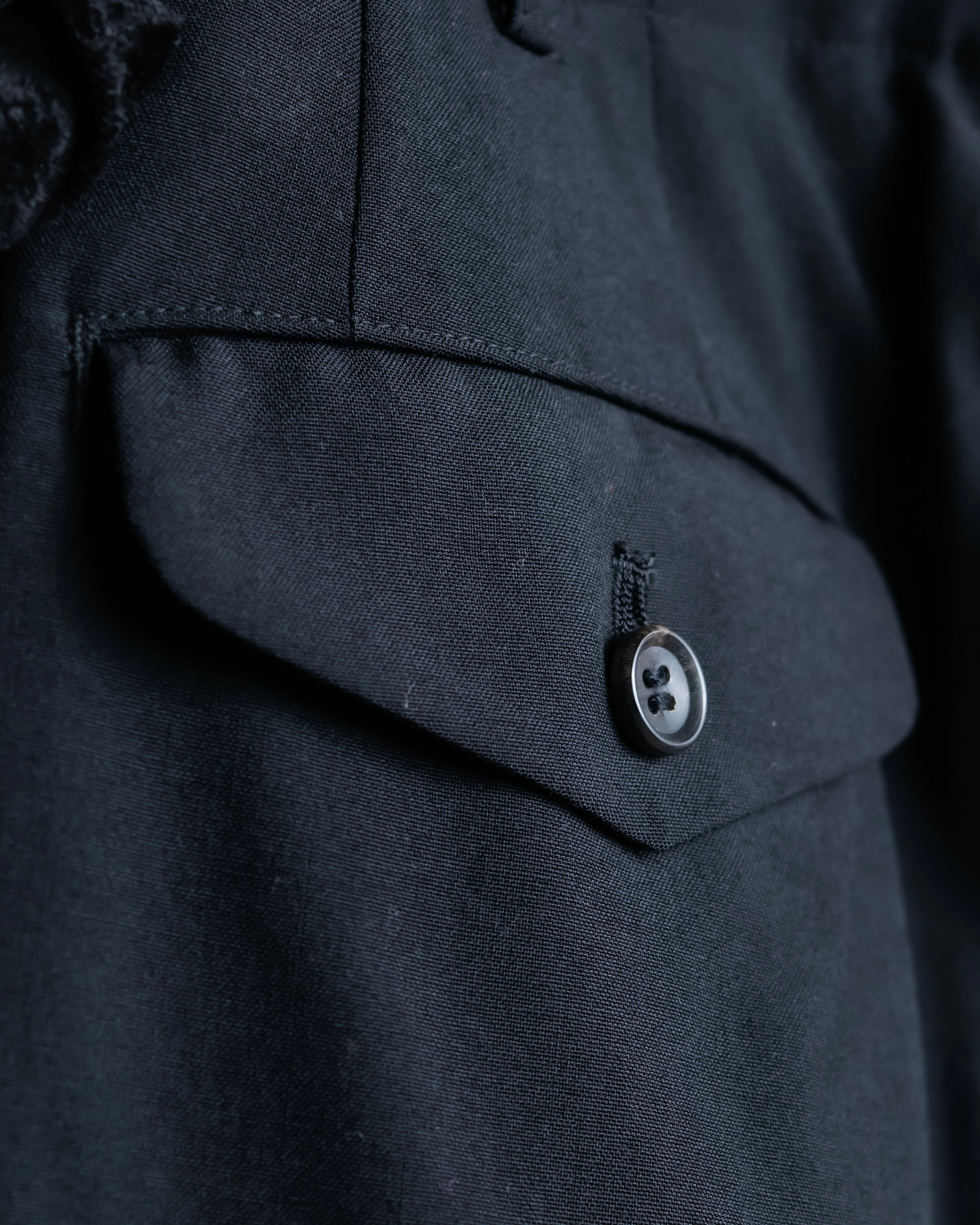 "COMME des GARCONS" Ruffle & tulle asymmetrical docking sarouel slacks