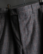 "HERMES" Heather gray cashmere blend slacks
