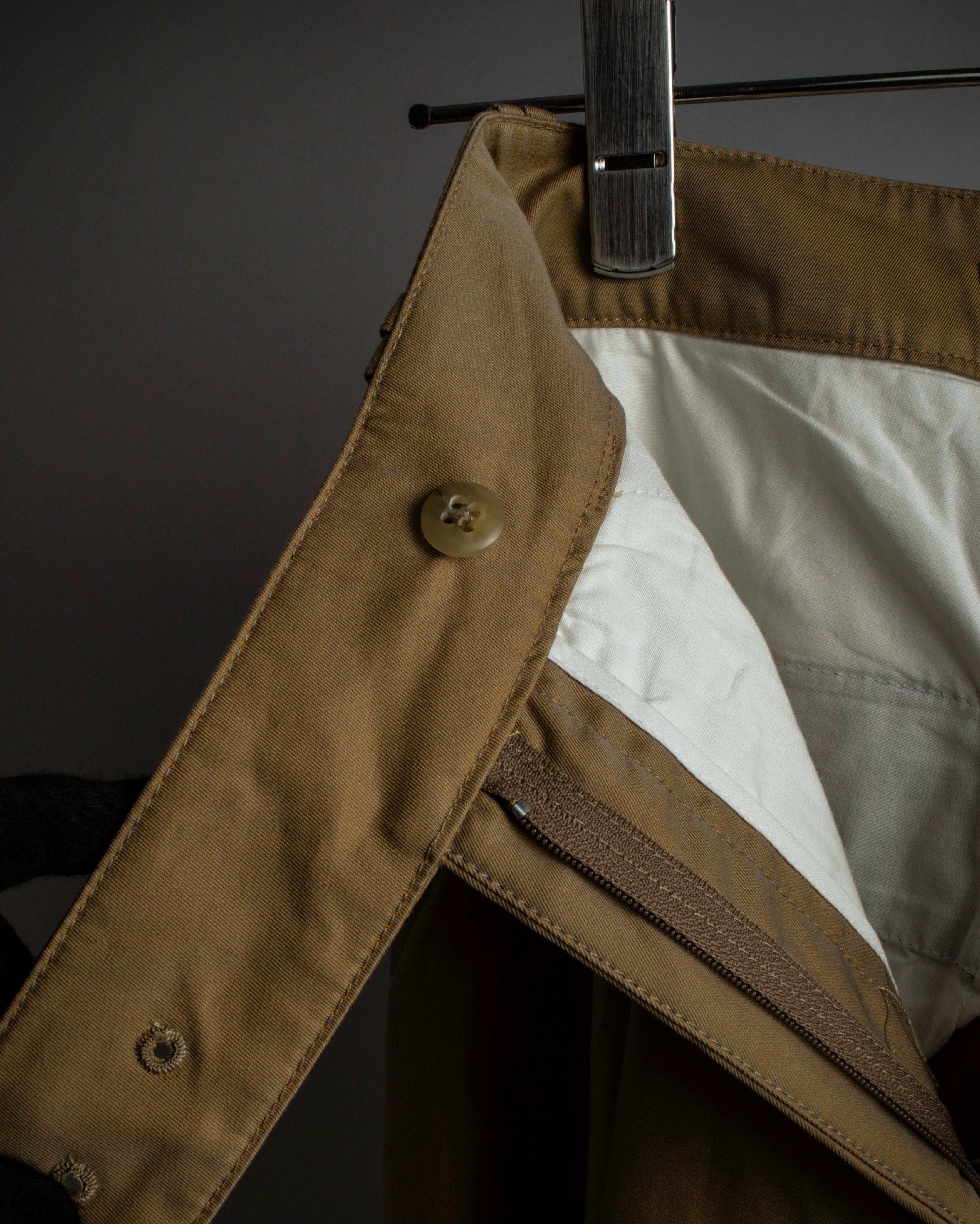 "Acne Studios" Belted design cotton twill high-waisted pants