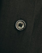 "CELINE" 90's-00's Sharp collared cotton button-up shirt