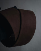 "Christian Dior" Late 80s-Early 90s suede and calf leather wide belt