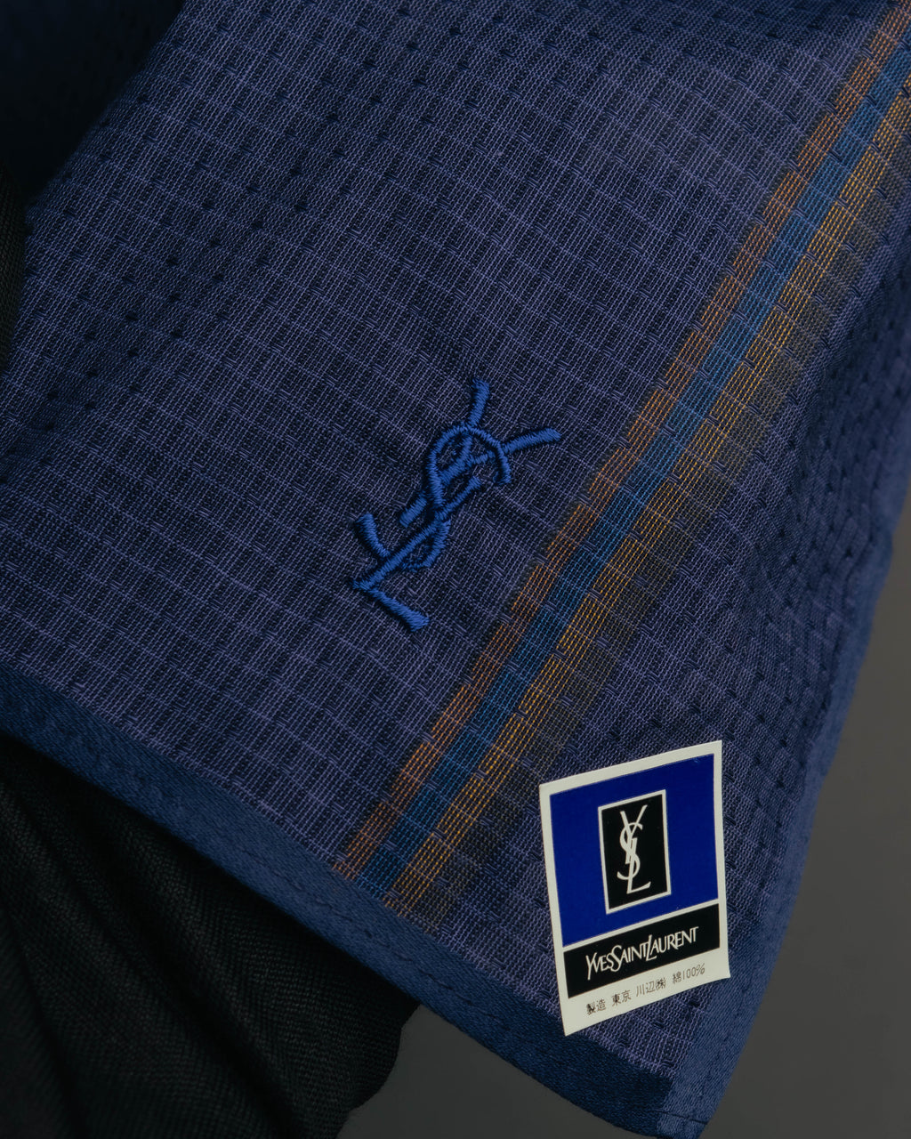 "Yves Saint Laurent" 80's-00's Lightweight cotton handkerchief scarf