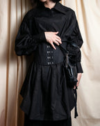 "KIMHĒKIM" Bondage corset belt design shirt dress