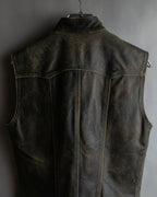 "CHANEL" 2000AW Karl Lagerfeld period calf leather vest