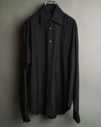 "TOM FORD" 2010's Fluid rayon silk classic collar black shirt
