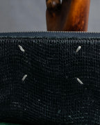 "MAISON MARGIELA" Lizard-embossed leather long wallet