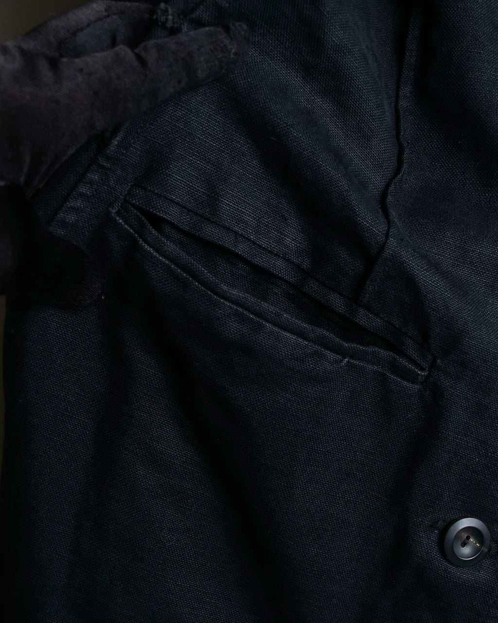 "vanessa bruno" Lace fringe design drawstring cotton linen shirt dress