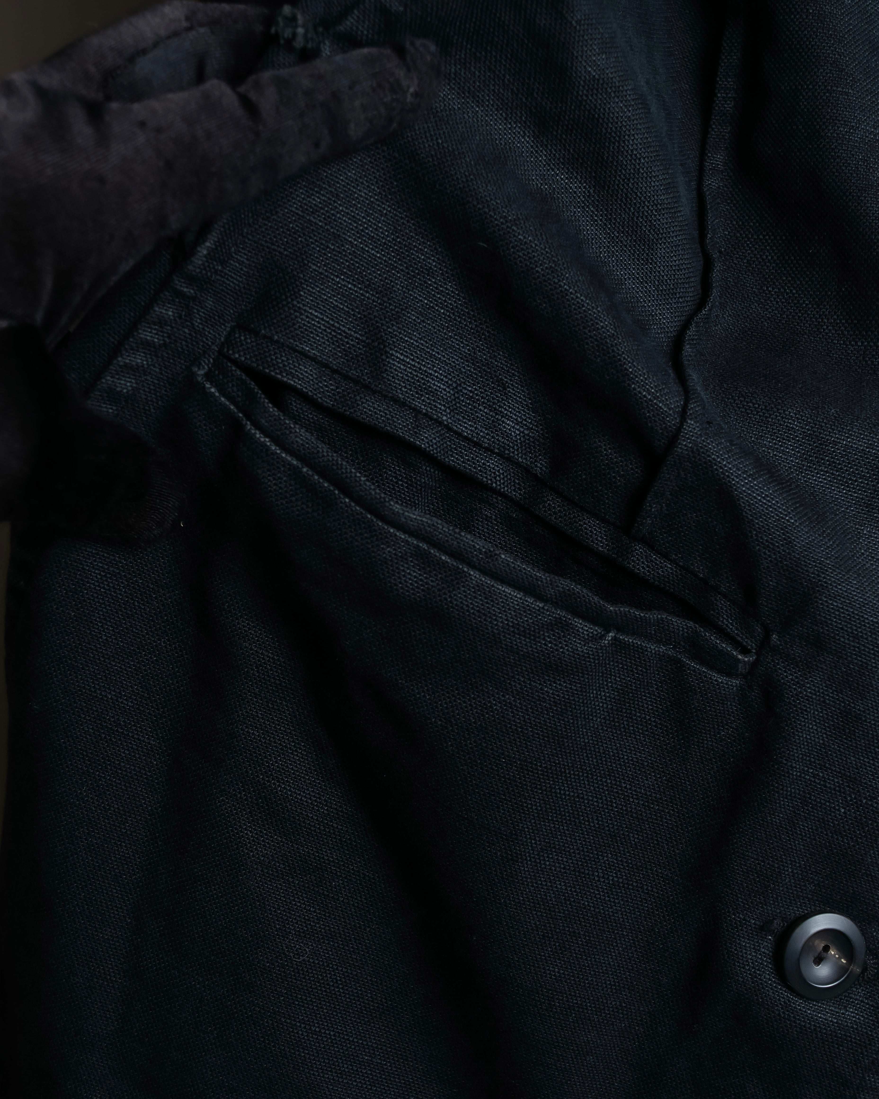 "vanessa bruno" Lace fringe design drawstring cotton linen shirt dress