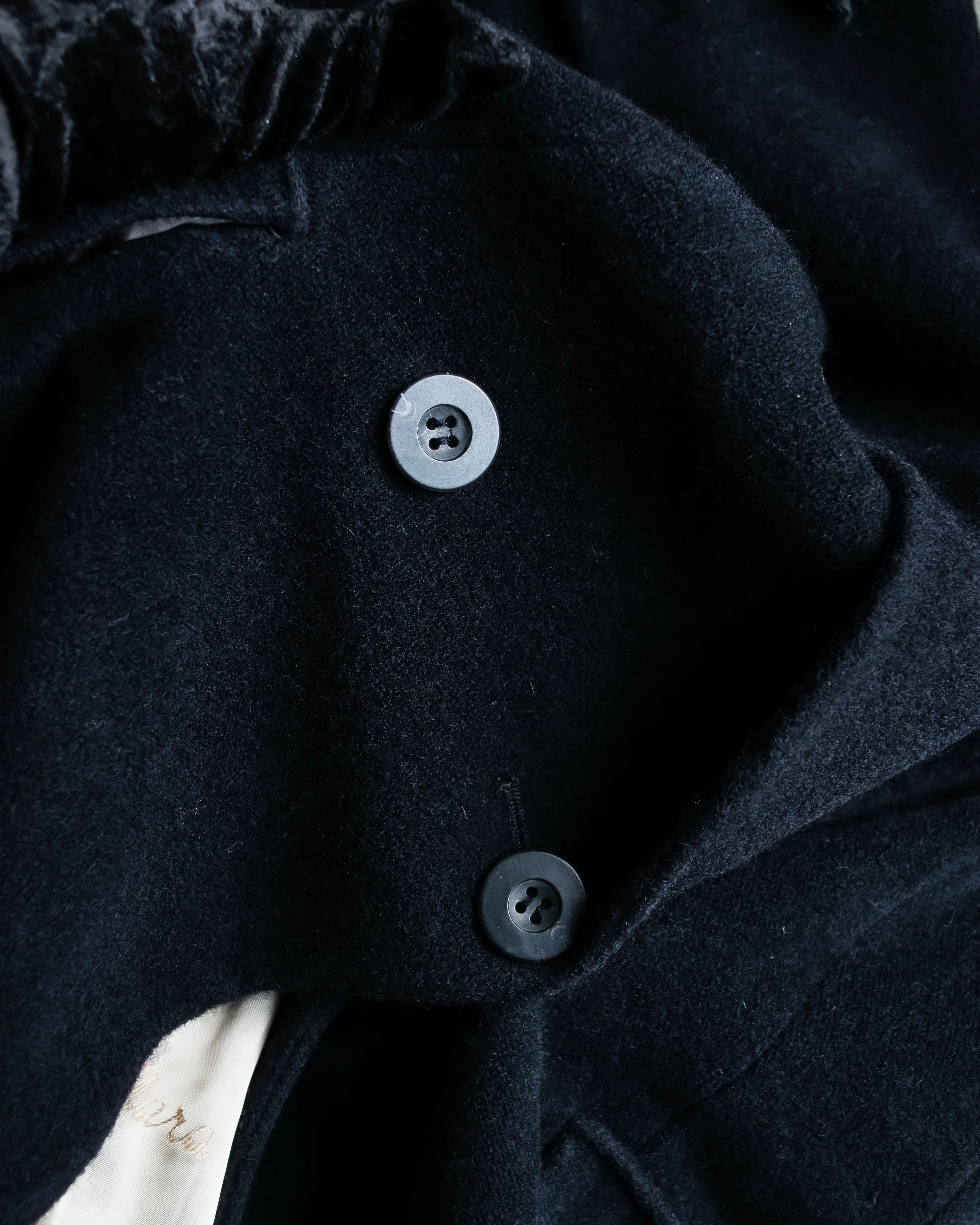 "Max Mara"
 Swakara fer collar oversized wrap style chester coat