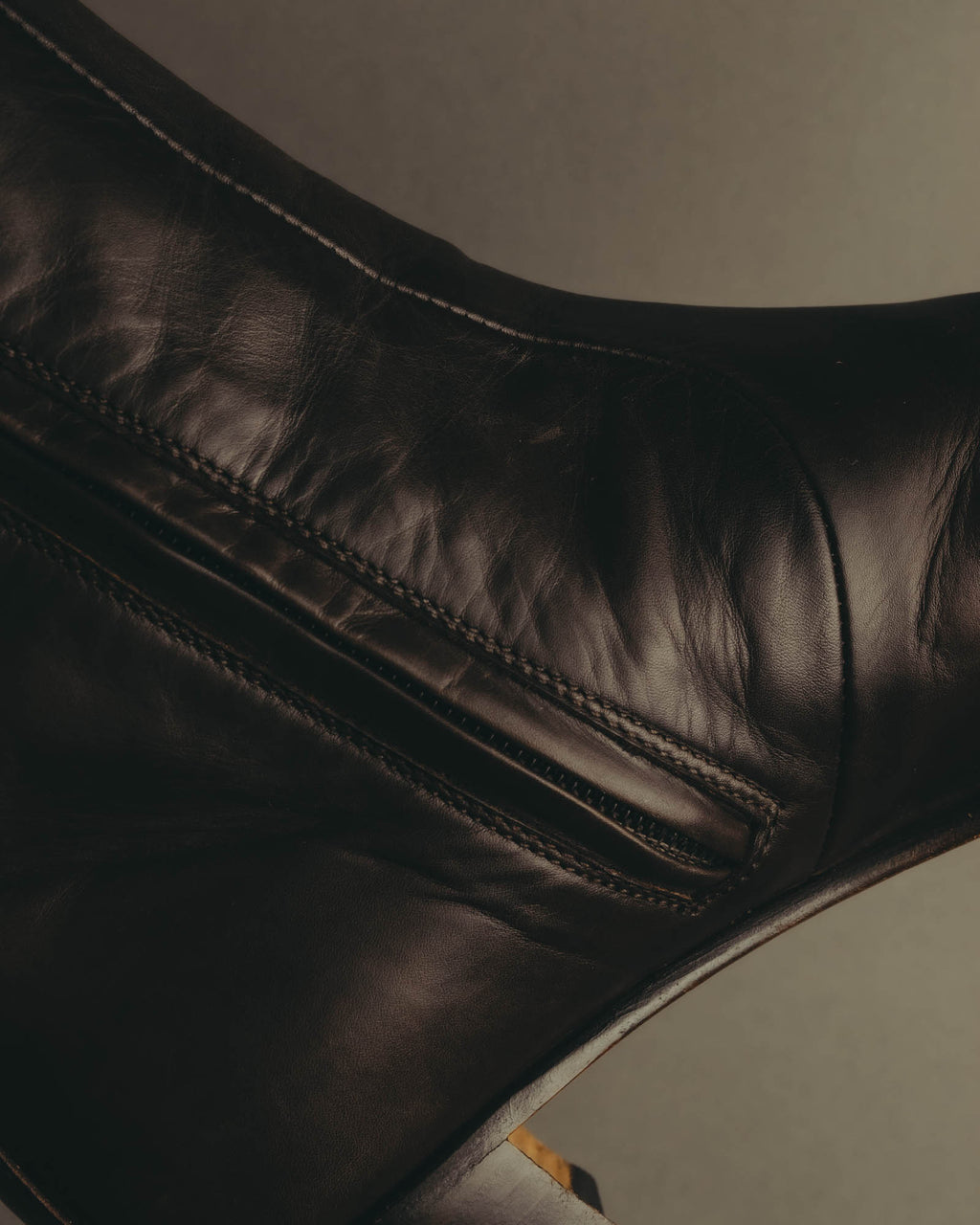 "Hermès" Minimal dark brown leather ankle boots