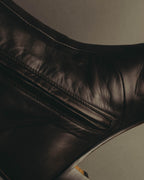 "Hermès" Minimal dark brown leather ankle boots