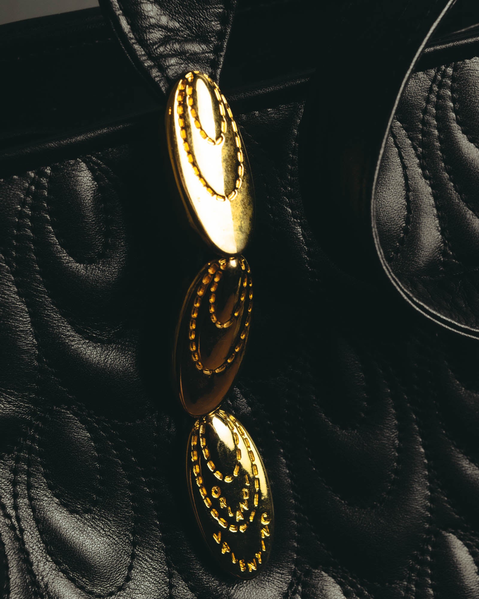 "Valentino Orlandi" 80's-90's Sculptural quilted leather shoulder bag