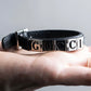 "GUCCI" Logo cat engraved leather bracelet