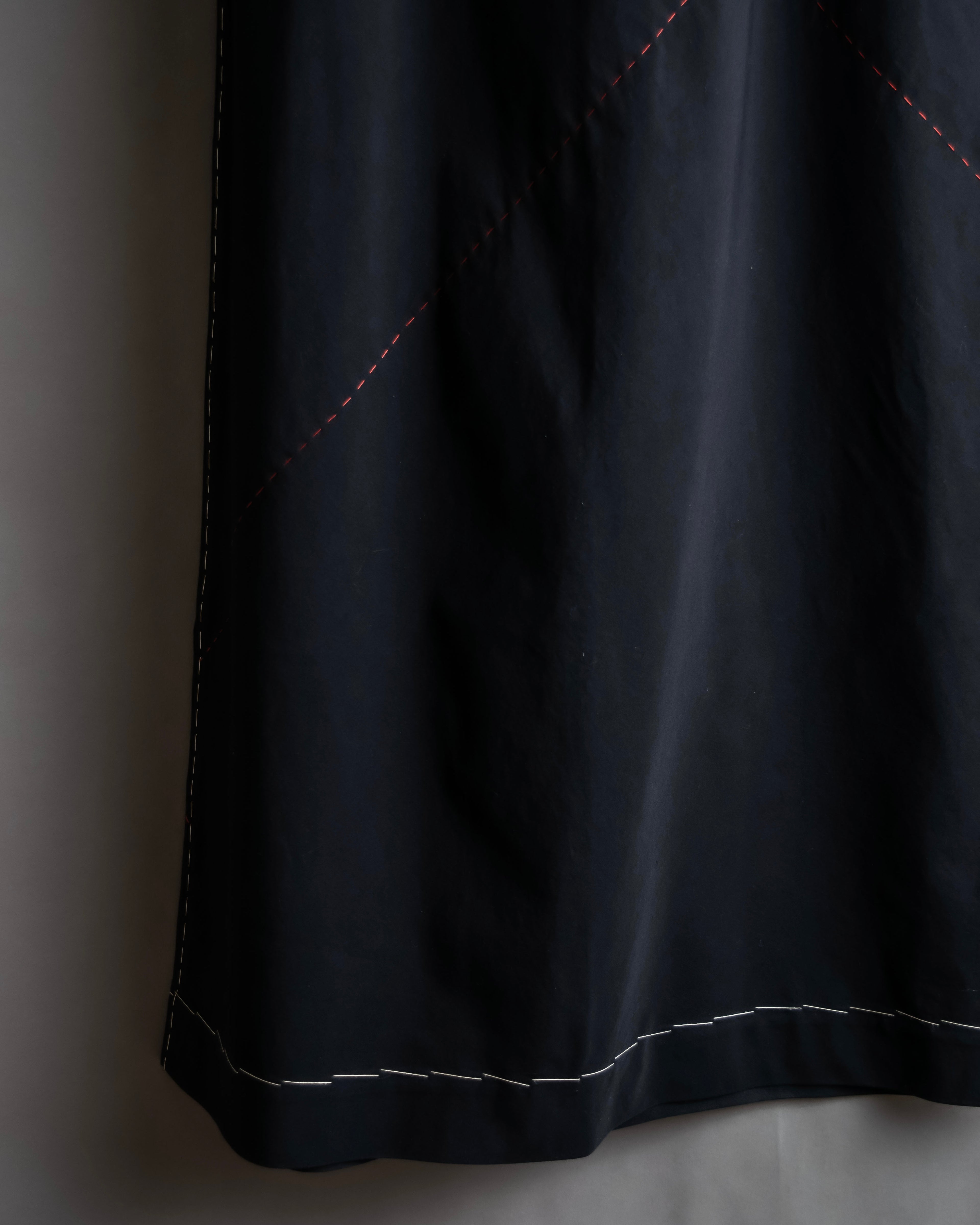 "YOHJI YAMAMOTO" Stitched hemline design flared skirt